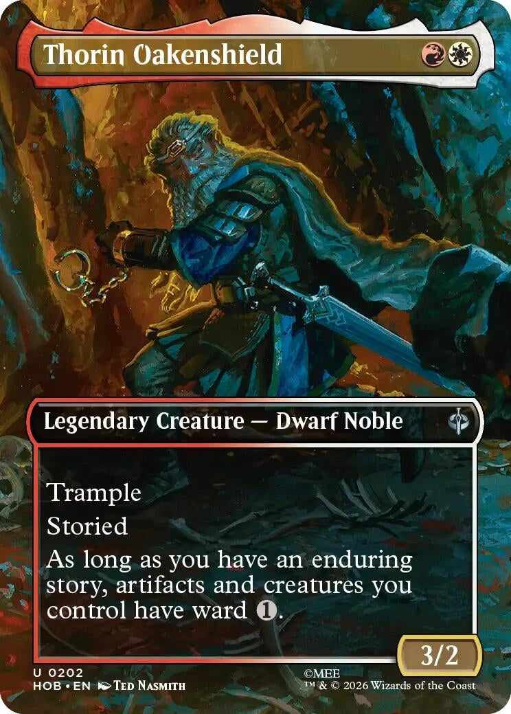 Image for Thorin Oakenshield (Borderless) (202) (Foil) (The Hobbit) (HOB) - Magic: The Gathering