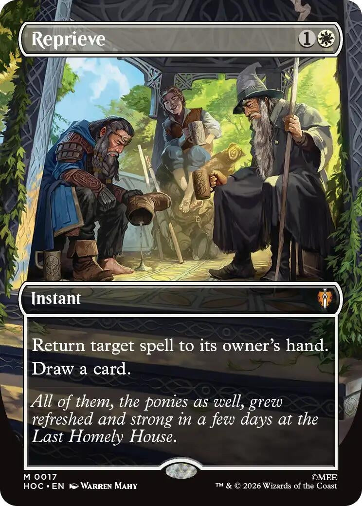 Image for Reprieve (Borderless) (17) (Foil) (The Hobbit: Eternal-Legal) (HOC) - Magic: The Gathering