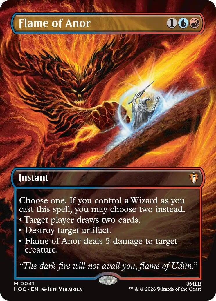 Image for Flame of Anor (Borderless) (31) (Foil) (The Hobbit: Eternal-Legal) (HOC) - Magic: The Gathering