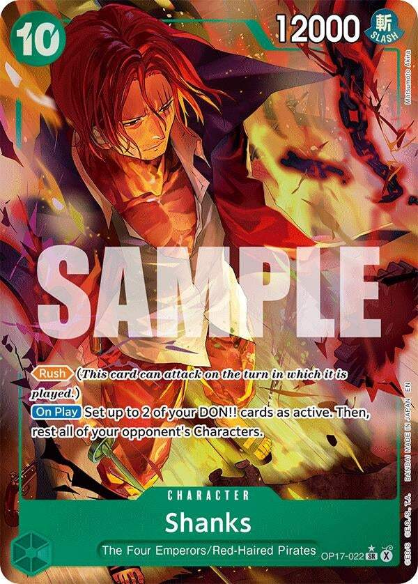 Image for Shanks (022) (Alternate Art) (OP17-022) (Foil) (The World's Strongest Warriors) (OP17) - One Piece Card Game