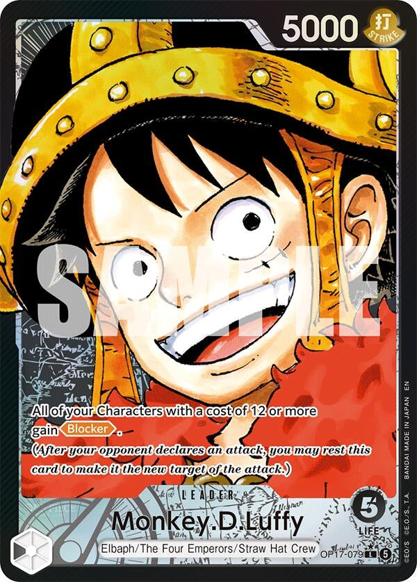 Image for Monkey.D.Luffy (Alternate Art) (OP17-079) (Foil) (The World's Strongest Warriors) (OP17) - One Piece Card Game
