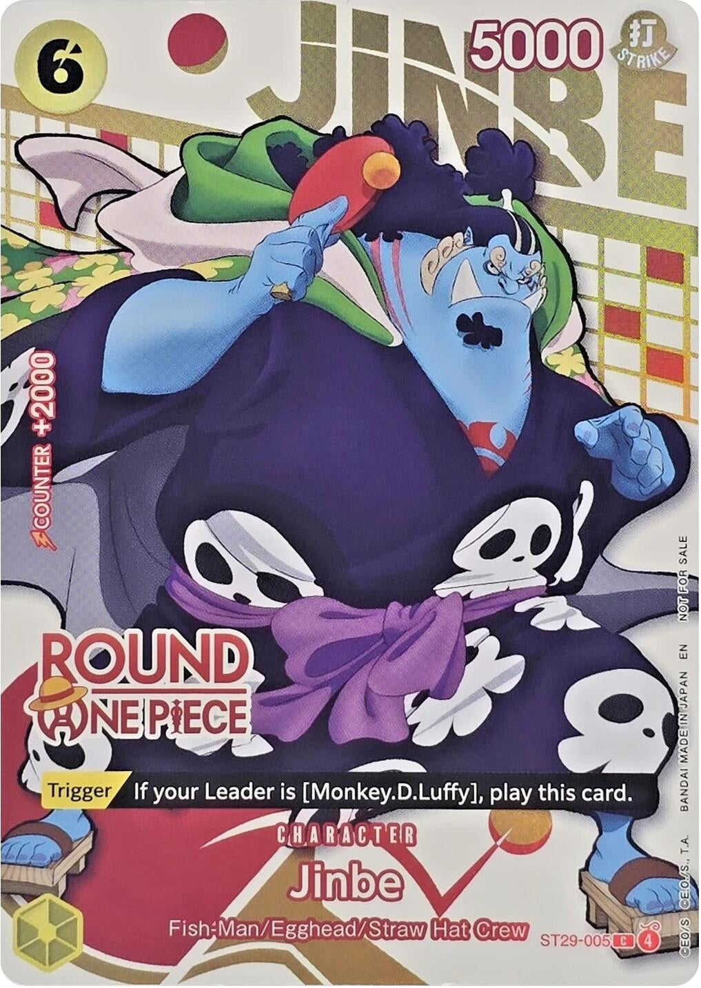 Image for Jinbe (Round 1 Promo) (ST29-005) (Foil) (One Piece Promotion Cards) (OP-PR) - One Piece Card Game