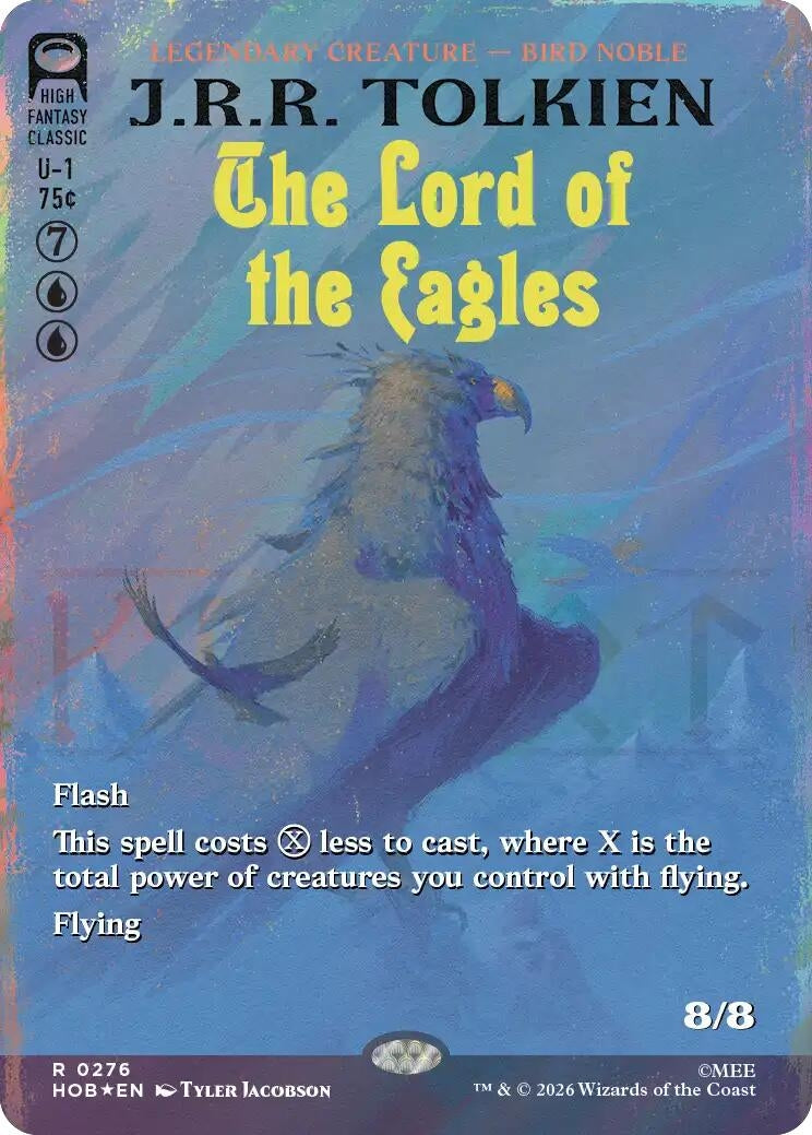 Image for The Lord of the Eagles (Borderless) (Surge Foil) (276) (Foil) (The Hobbit) (HOB) - Magic: The Gathering
