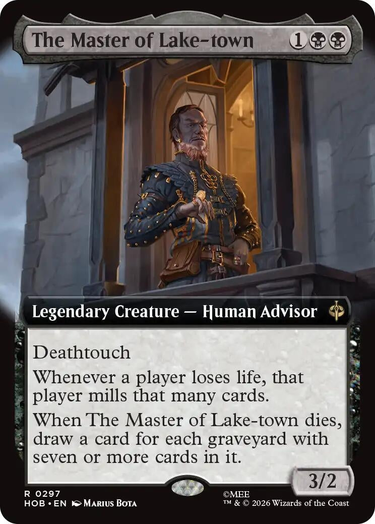 Image for The Master of Lake-town (Extended Art) (297) (Foil) (The Hobbit) (HOB) - Magic: The Gathering