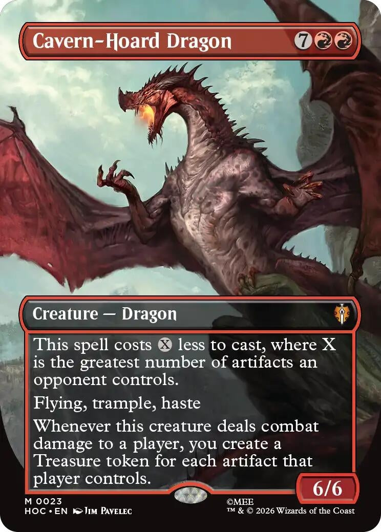 Image for Cavern-Hoard Dragon (Borderless) (23) (Foil) (The Hobbit: Eternal-Legal) (HOC) - Magic: The Gathering