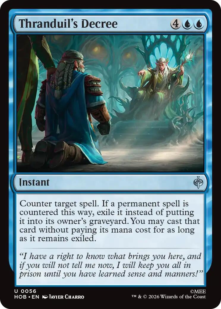 Image for Thranduil's Decree (56) (Foil) (The Hobbit) (HOB) - Magic: The Gathering