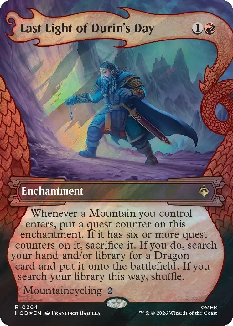 Image for Last Light of Durin's Day (Showcase) (Surge Foil) (264) (Foil) (The Hobbit) (HOB) - Magic: The Gathering