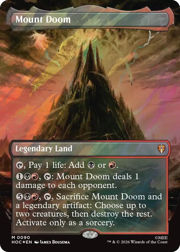 Image for Mount Doom (Borderless) (Surge Foil) (90) (Foil) (The Hobbit: Eternal-Legal) (HOC) - Magic: The Gathering