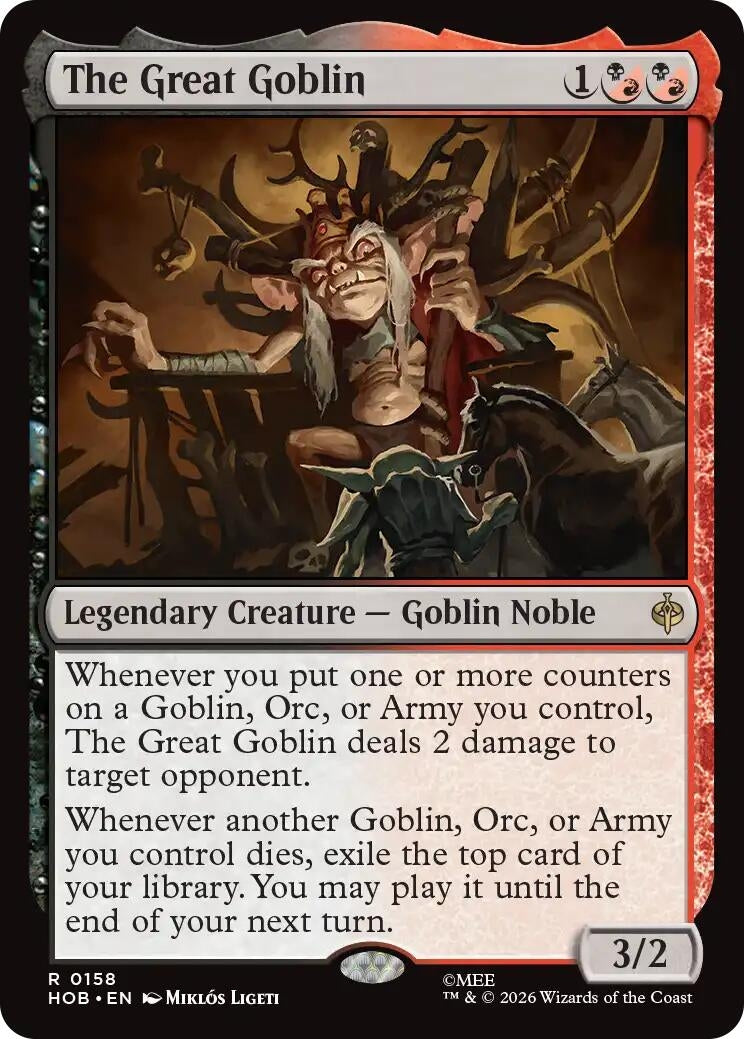Image for The Great Goblin (158) (Foil) (The Hobbit) (HOB) - Magic: The Gathering