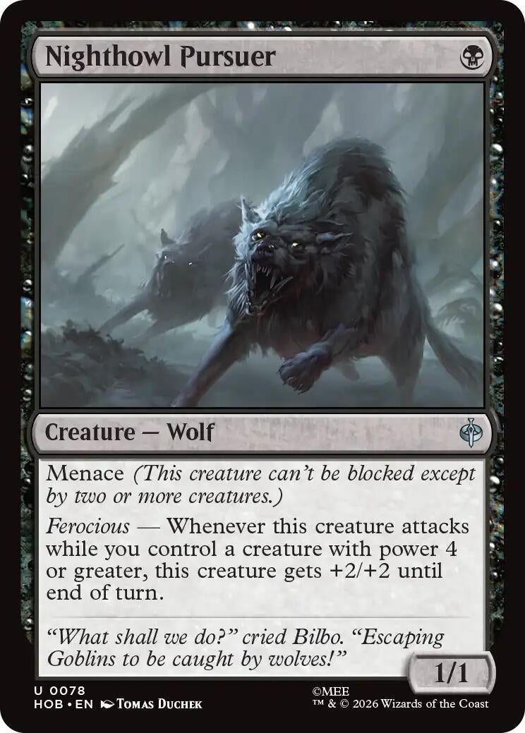 Image for Nighthowl Pursuer (78) (Foil) (The Hobbit) (HOB) - Magic: The Gathering