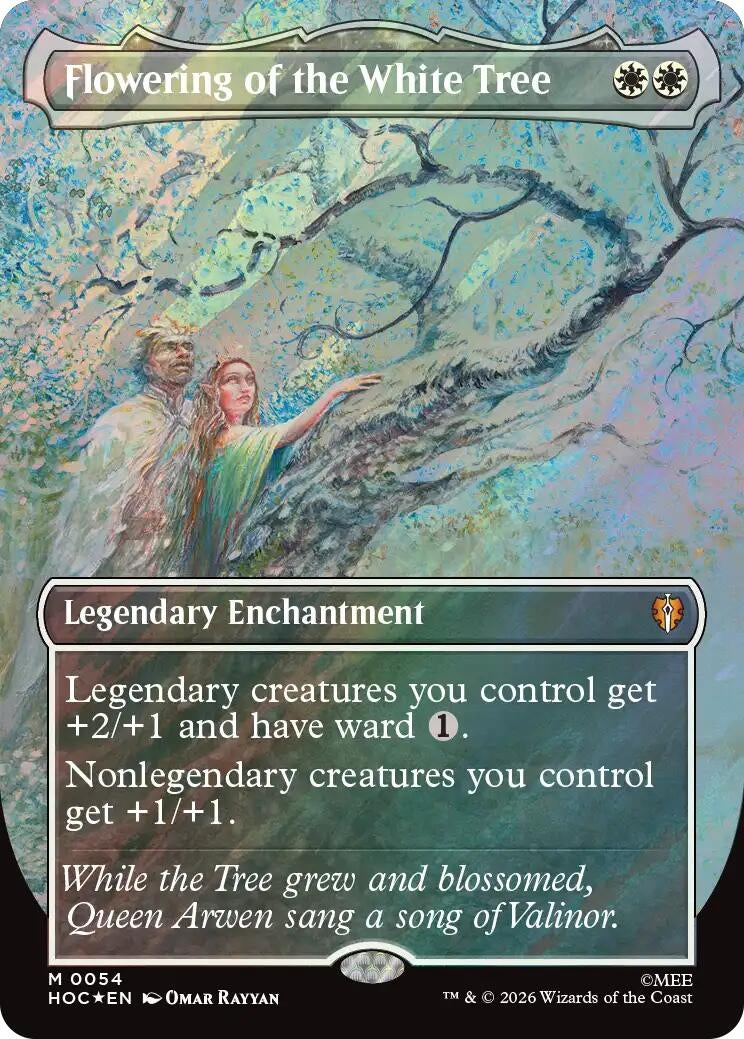 Image for Flowering of the White Tree (Borderless) (Surge Foil) (54) (Foil) (The Hobbit: Eternal-Legal) (HOC) - Magic: The Gathering
