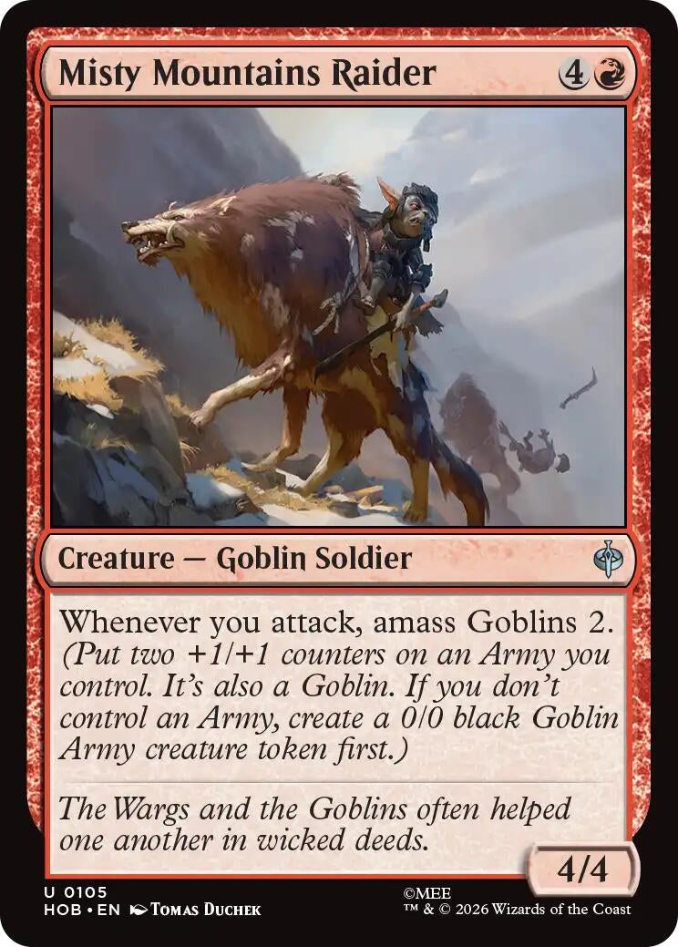 Image for Misty Mountains Raider (105) (Foil) (The Hobbit) (HOB) - Magic: The Gathering