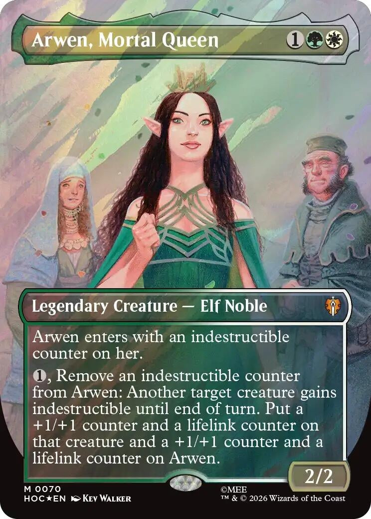 Image for Arwen, Mortal Queen (Borderless) (Surge Foil) (70) (Foil) (The Hobbit: Eternal-Legal) (HOC) - Magic: The Gathering