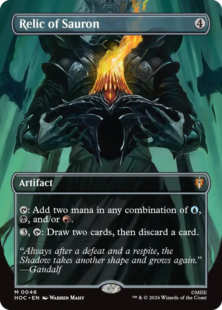 Image for Relic of Sauron (Borderless) (46) (Foil) (The Hobbit: Eternal-Legal) (HOC) - Magic: The Gathering