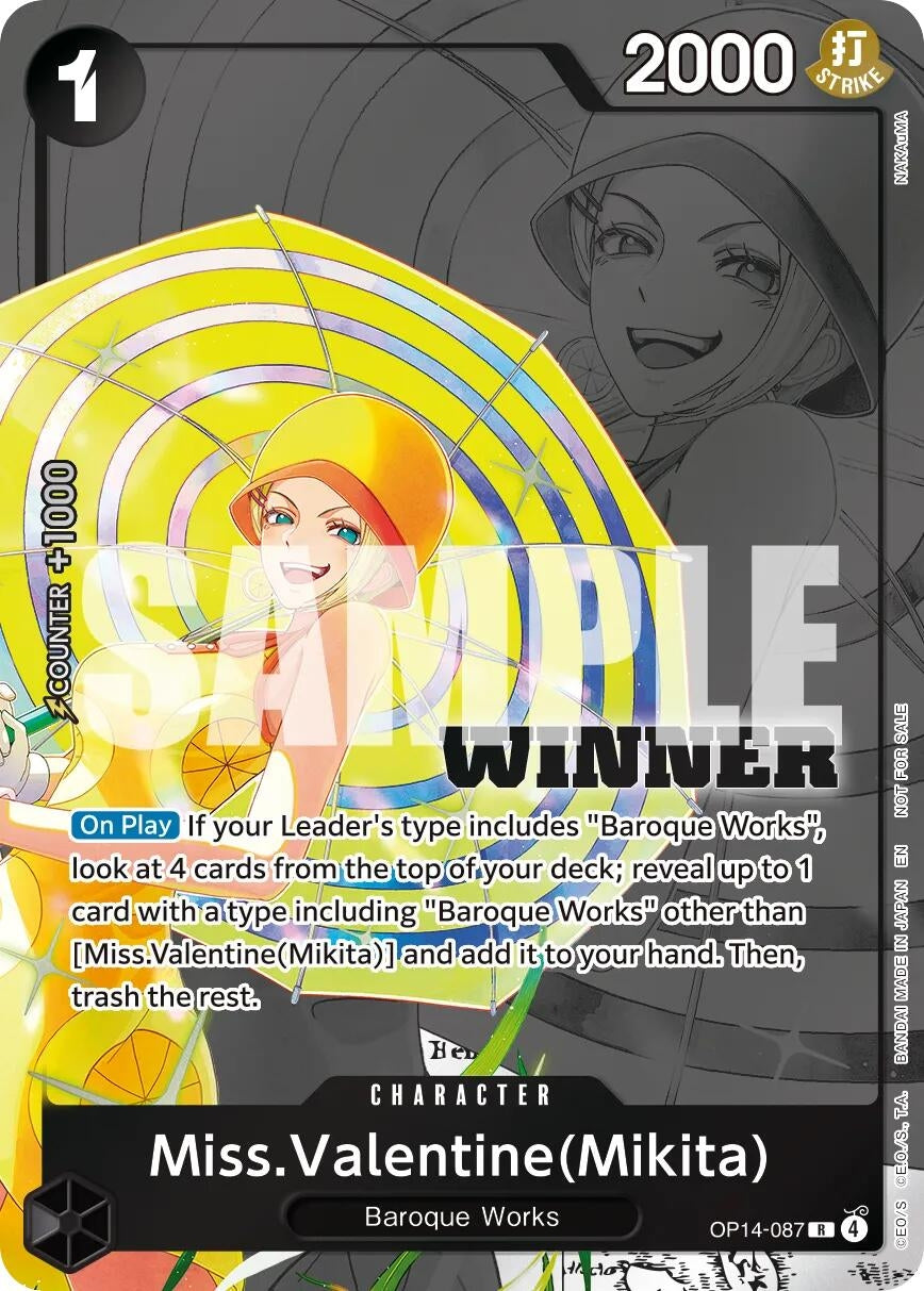 Image for Miss.Valentine(Mikita) (Winner Pack 2026 Vol. 3) (OP14-087) (Foil) (One Piece Promotion Cards) (OP-PR) - One Piece Card Game