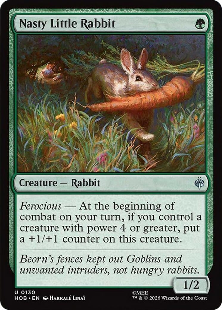 Image for Nasty Little Rabbit (130) (Foil) (The Hobbit) (HOB) - Magic: The Gathering