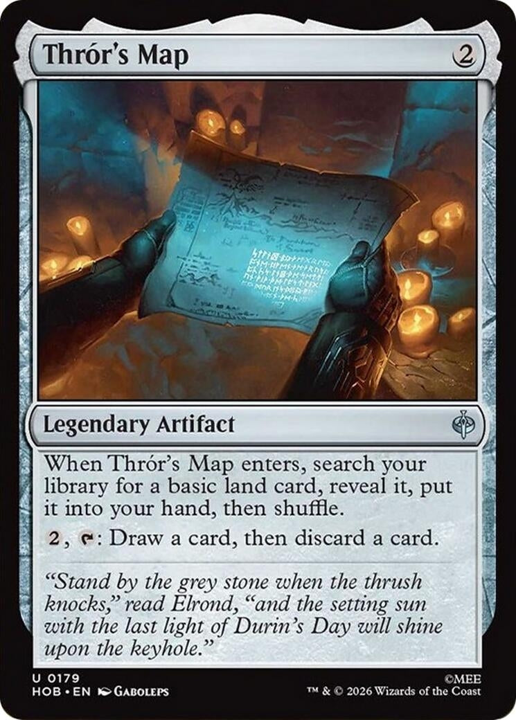 Image for Thror's Map (179) (Foil) (The Hobbit) (HOB) - Magic: The Gathering