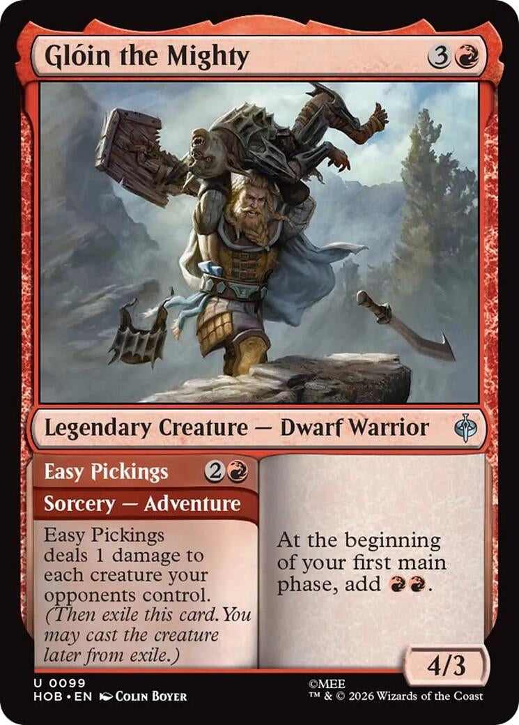 Image for Gloin the Mighty (99) (Foil) (The Hobbit) (HOB) - Magic: The Gathering