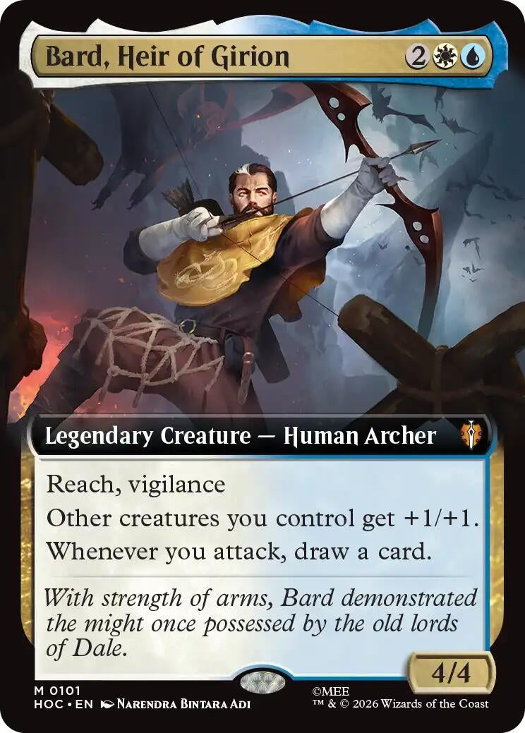 Image for Bard, Heir of Girion (Extended Art) (101) (Foil) (The Hobbit: Eternal-Legal) (HOC) - Magic: The Gathering
