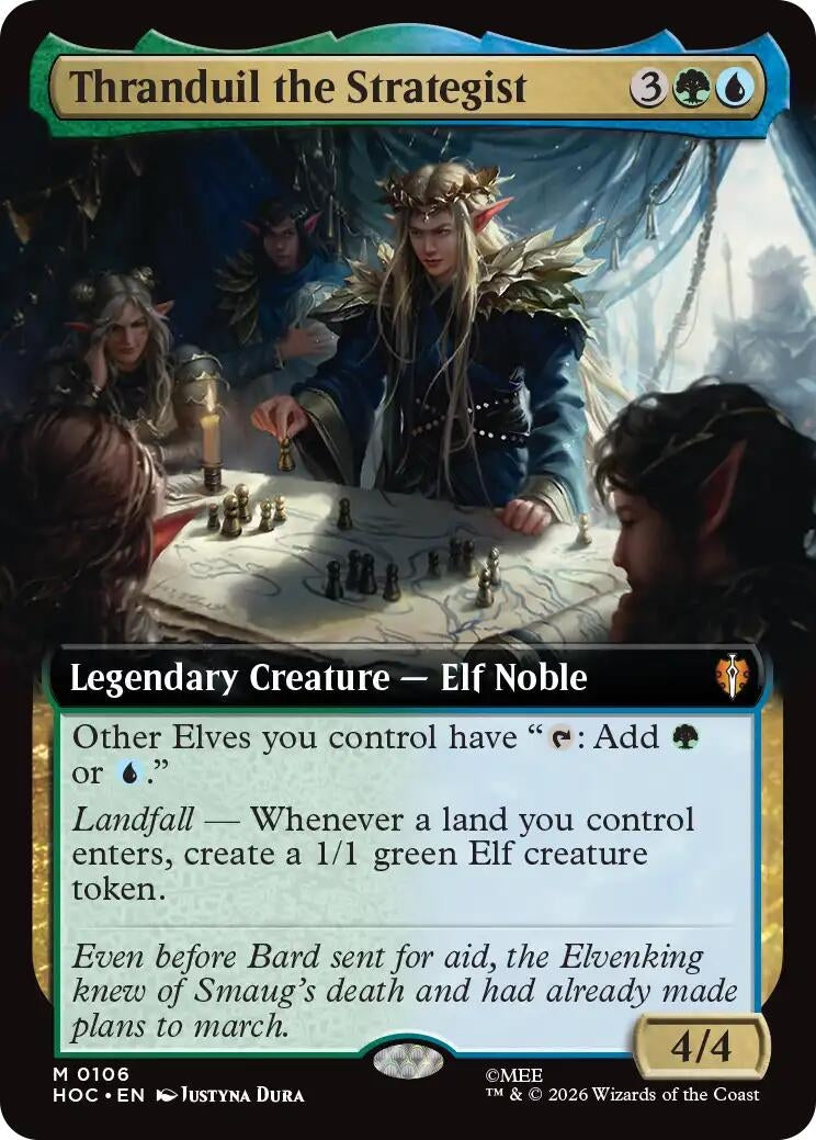 Image for Thranduil the Strategist (Extended Art) (106) (Foil) (The Hobbit: Eternal-Legal) (HOC) - Magic: The Gathering