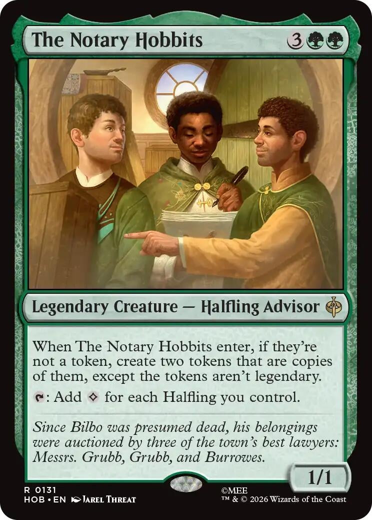 Image for The Notary Hobbits (131) (Foil) (The Hobbit) (HOB) - Magic: The Gathering