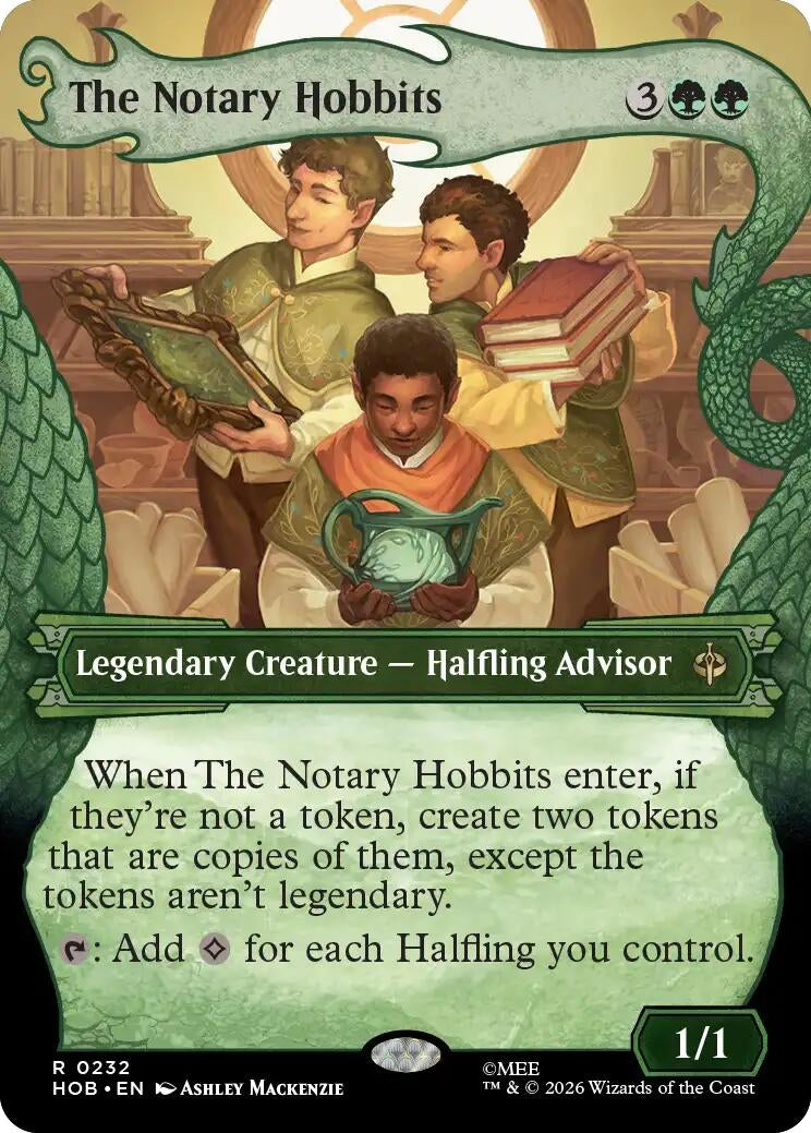 Image for The Notary Hobbits (Showcase) (232) (Foil) (The Hobbit) (HOB) - Magic: The Gathering