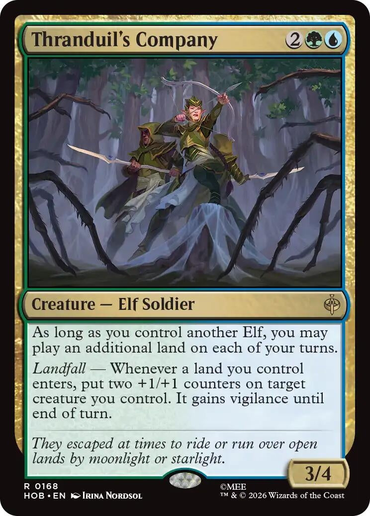 Image for Thranduil's Company (168) (Foil) (The Hobbit) (HOB) - Magic: The Gathering