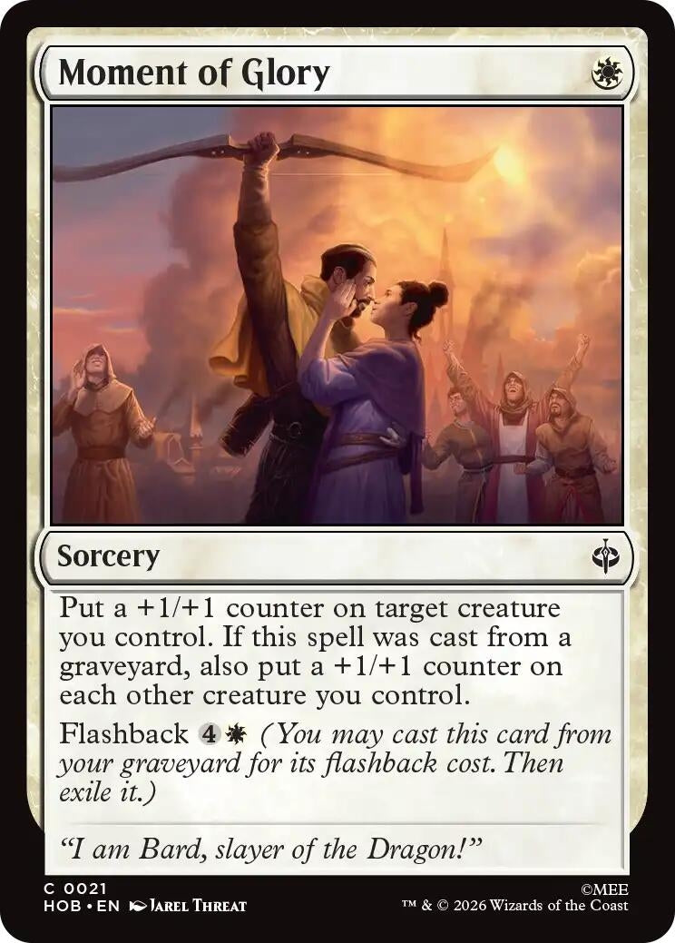 Image for Moment of Glory (21) (Foil) (The Hobbit) (HOB) - Magic: The Gathering
