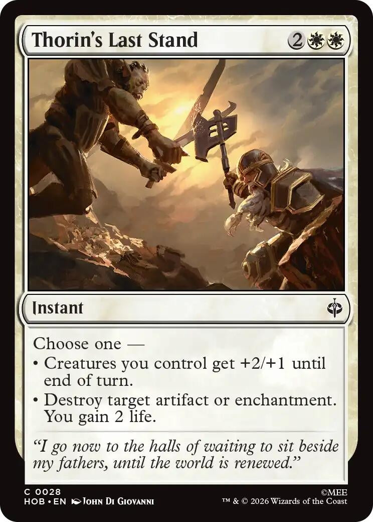 Image for Thorin's Last Stand (28) (Foil) (The Hobbit) (HOB) - Magic: The Gathering