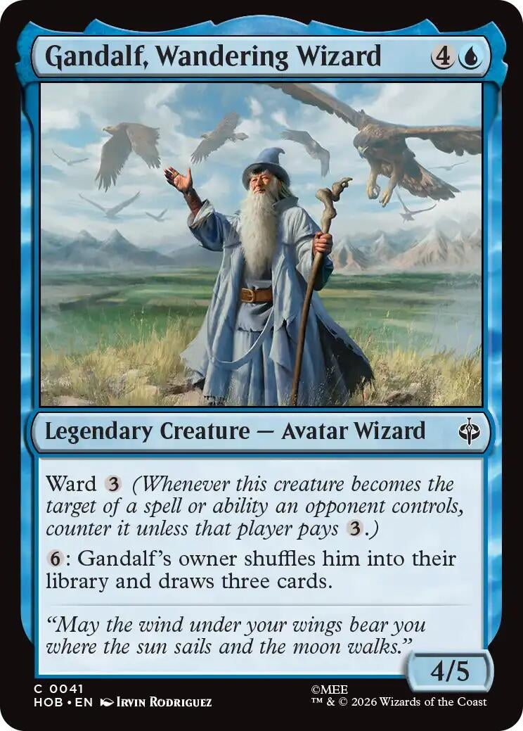 Image for Gandalf, Wandering Wizard (41) (Foil) (The Hobbit) (HOB) - Magic: The Gathering