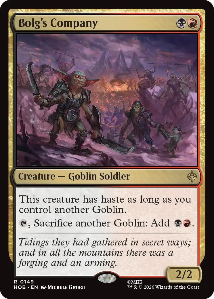 Image for Bolg's Company (149) (Foil) (The Hobbit) (HOB) - Magic: The Gathering