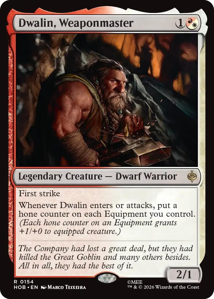 Image for Dwalin, Weaponmaster (154) (Foil) (The Hobbit) (HOB) - Magic: The Gathering