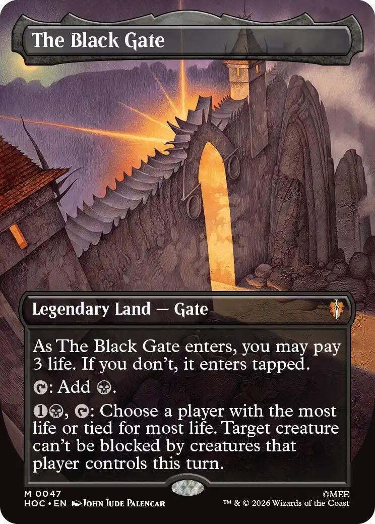 Image for The Black Gate (Borderless) (47) (Foil) (The Hobbit: Eternal-Legal) (HOC) - Magic: The Gathering