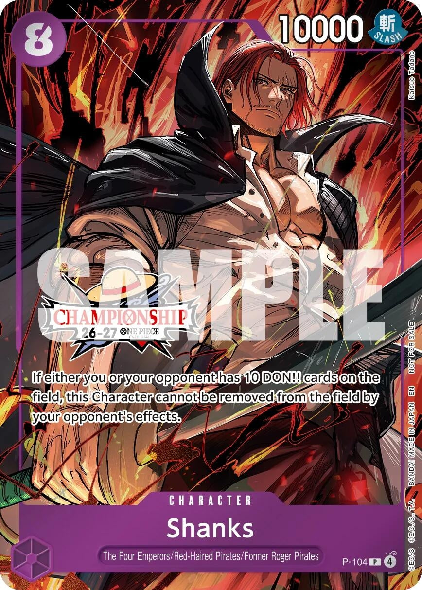 Image for Shanks (CS 26-27 Celebration Pack) (P-104) (Foil) (One Piece Promotion Cards) (OP-PR) - One Piece Card Game