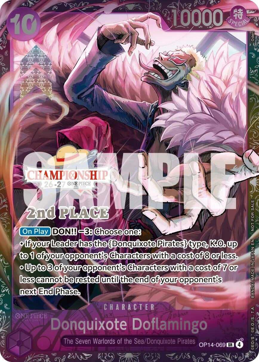 Image for Donquixote Doflamingo (CS 26-27 2nd Place Trophy Card) (OP14-069) (Foil) (One Piece Promotion Cards) (OP-PR) - One Piece Card Game
