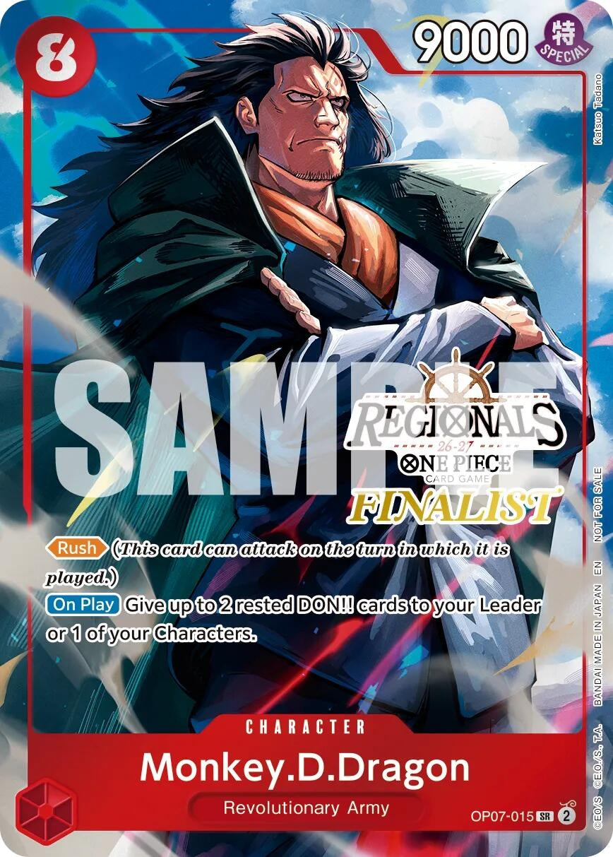 Image for Monkey.D.Dragon (Regionals Finalist Card Set 26-27 Vol.2) (OP07-015) (Foil) (One Piece Promotion Cards) (OP-PR) - One Piece Card Game