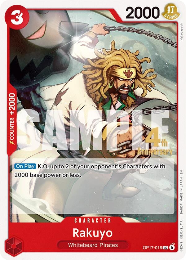Image for Rakuyo (OP17-016) (The World's Strongest Warriors Release Event Cards) (OP17 RE) - One Piece Card Game