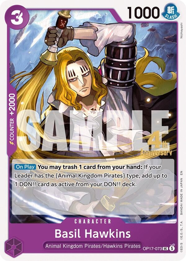 Image for Basil Hawkins (OP17-073) (The World's Strongest Warriors Release Event Cards) (OP17 RE) - One Piece Card Game