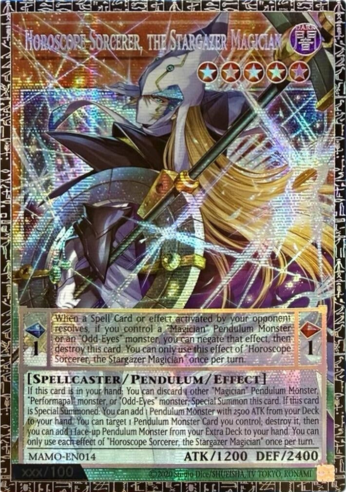 Image for Horoscope Sorcerer, the Stargazer Magician (GMR) (MAMO-EN014) (1st Edition) (Magnificent Monsters) (MAMO) - YuGiOh