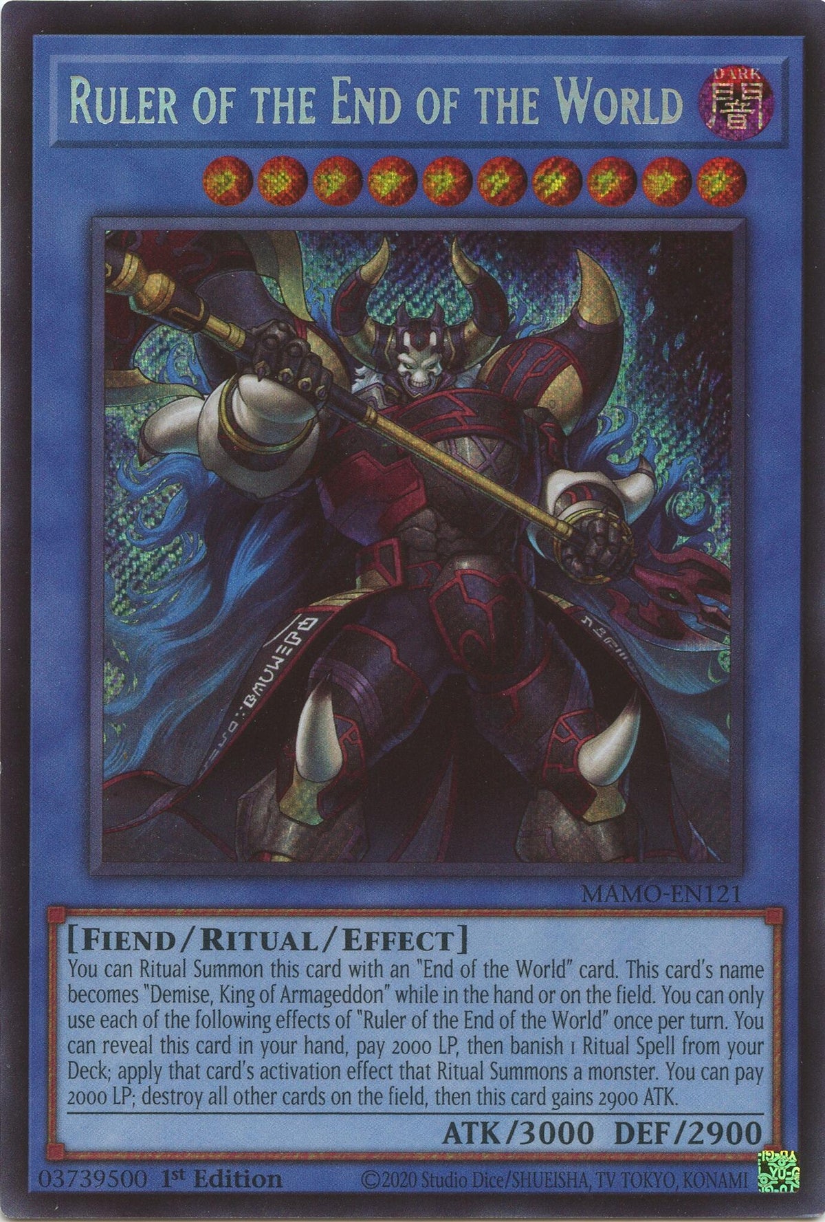 Image for Ruler of the End of the World (MAMO-EN121) (1st Edition) (Magnificent Monsters) (MAMO) - YuGiOh