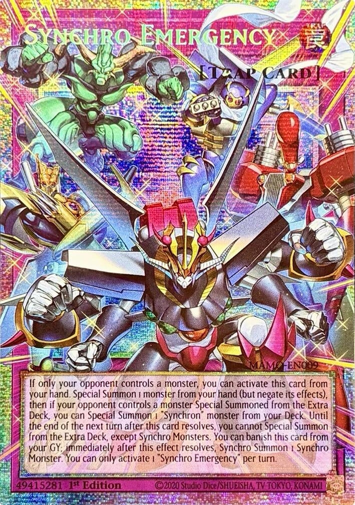 Image for Synchro Emergency (Starlight Rare) (Extended Art) (MAMO-EN009) (1st Edition) (Magnificent Monsters) (MAMO) - YuGiOh