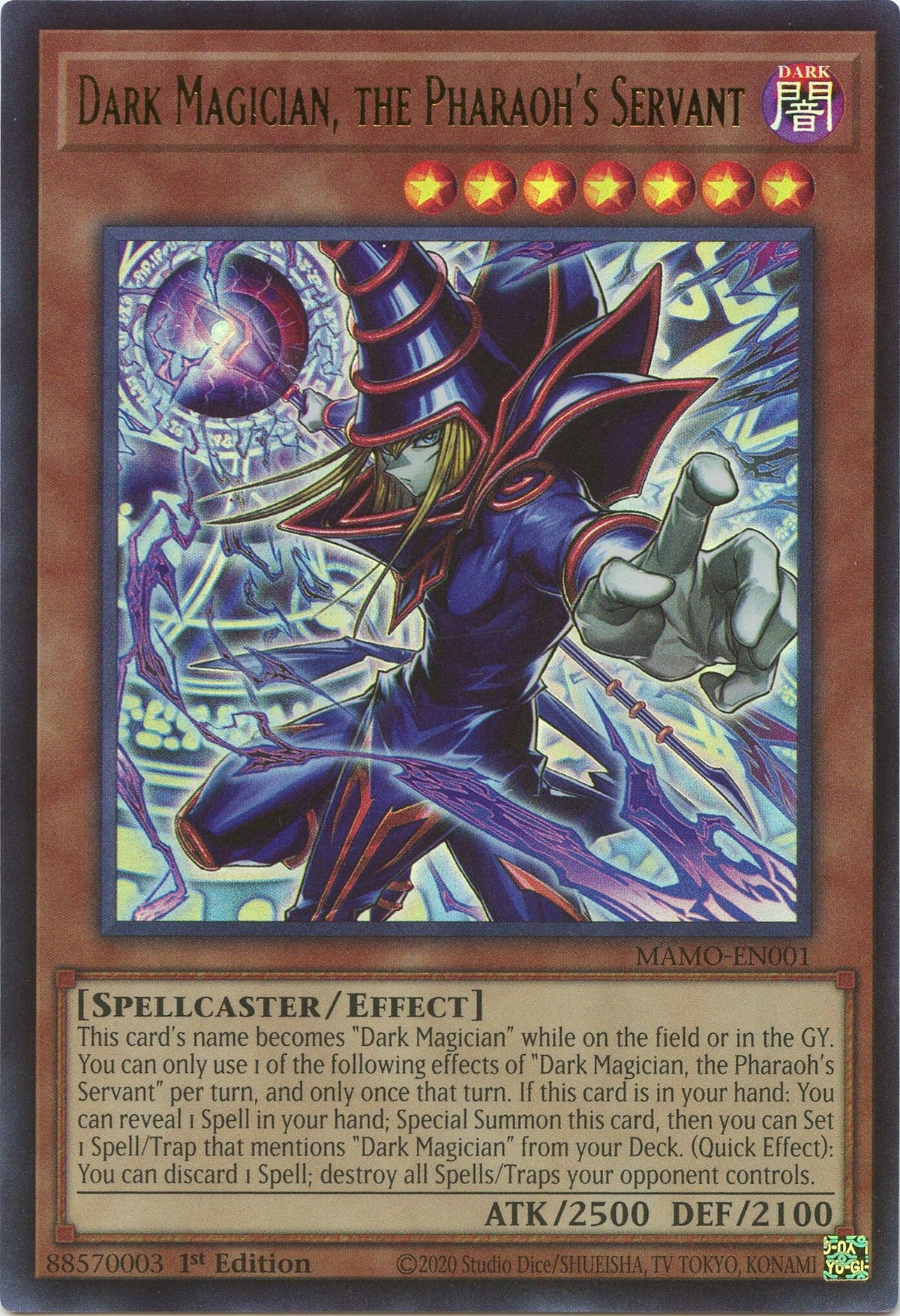 Image for Dark Magician, the Pharaoh's Servant (MAMO-EN001) (1st Edition) (Magnificent Monsters) (MAMO) - YuGiOh