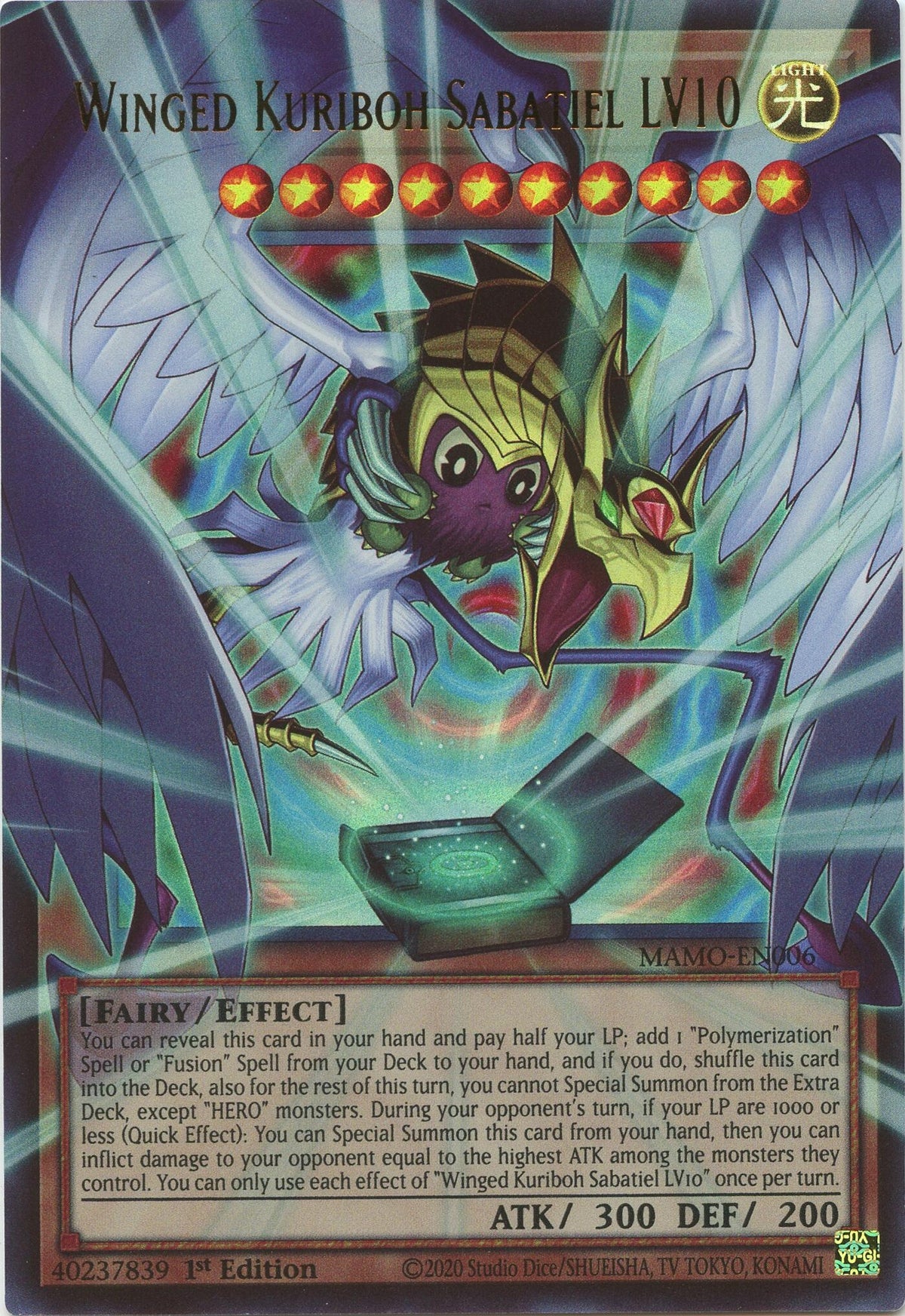 Image for Winged Kuriboh Sabatiel LV10 (Extended Art) (MAMO-EN006) (1st Edition) (Magnificent Monsters) (MAMO) - YuGiOh