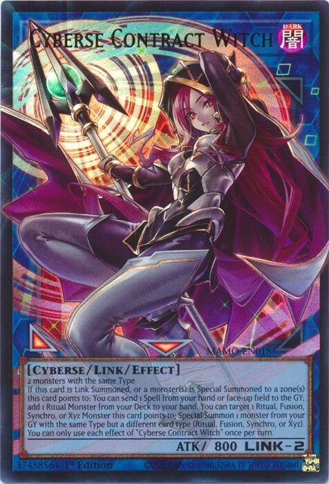Image for Cyberse Contract Witch (Extended Art) (MAMO-EN018) (1st Edition) (Magnificent Monsters) (MAMO) - YuGiOh