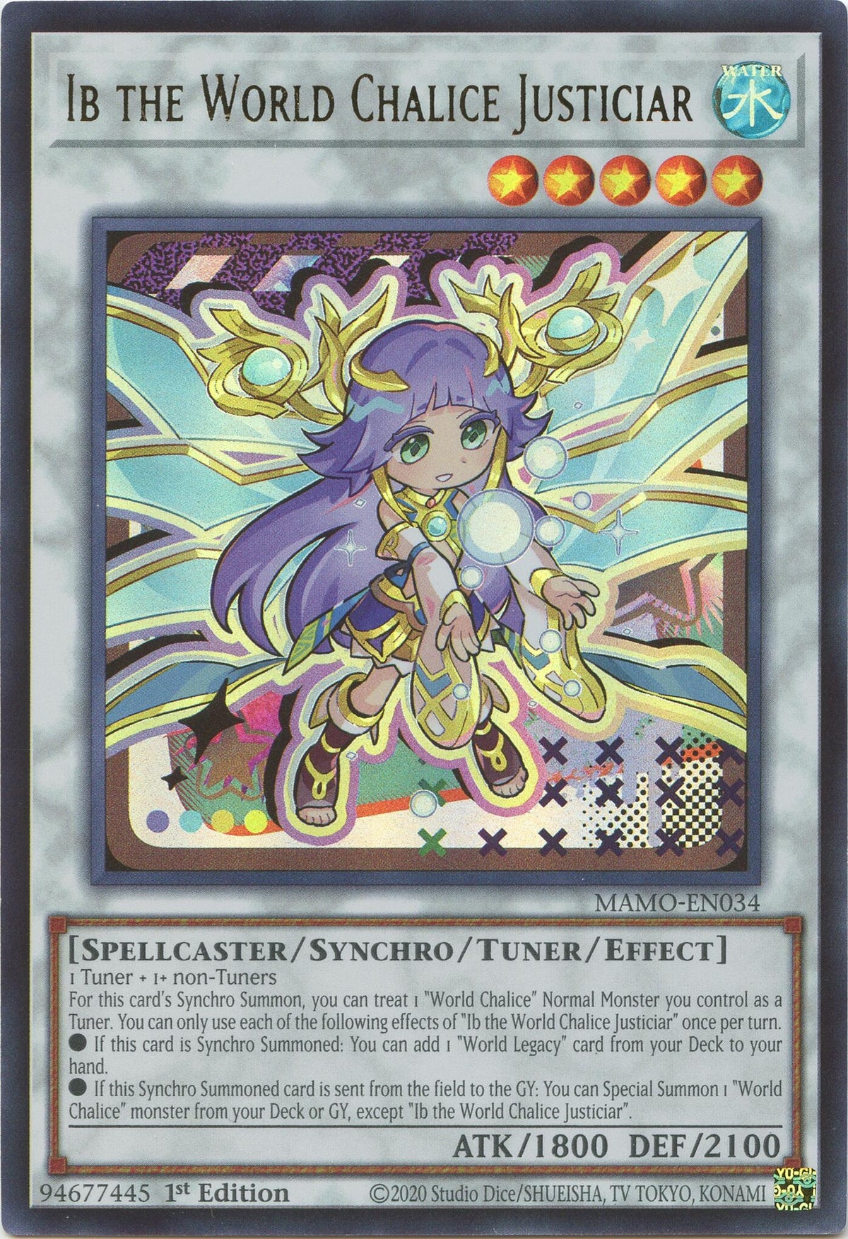 Image for Ib the World Chalice Justiciar (MAMO-EN034) (1st Edition) (Magnificent Monsters) (MAMO) - YuGiOh