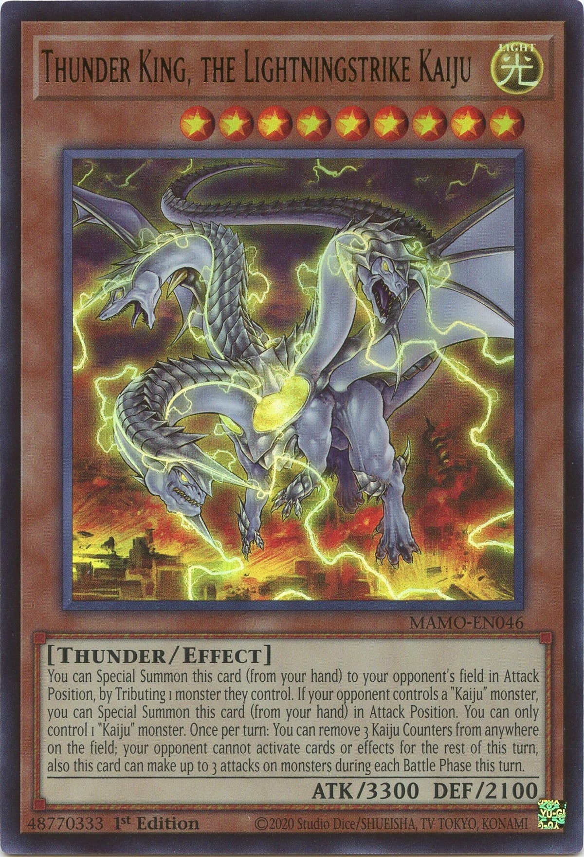 Image for Thunder King, the Lightningstrike Kaiju (MAMO-EN046) (1st Edition) (Magnificent Monsters) (MAMO) - YuGiOh
