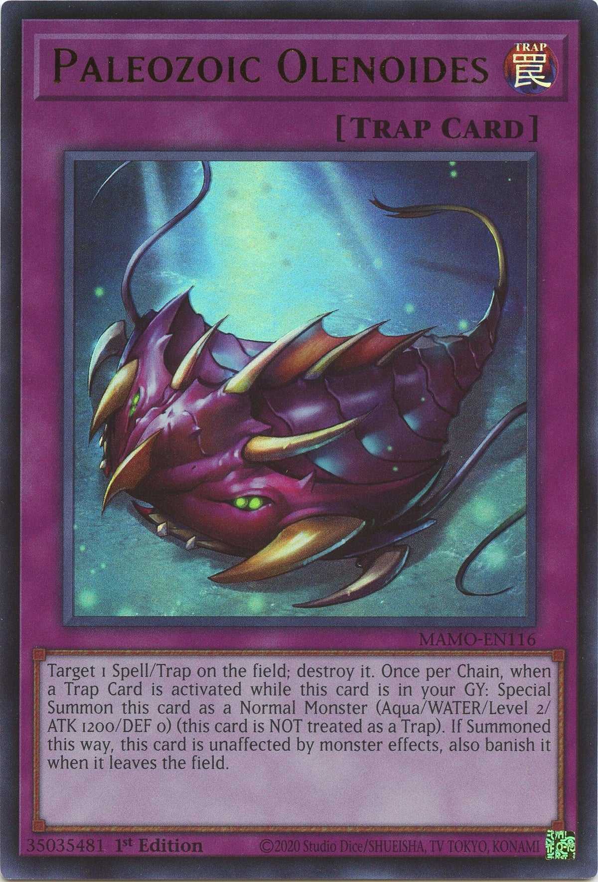 Image for Paleozoic Olenoides (MAMO-EN116) (1st Edition) (Magnificent Monsters) (MAMO) - YuGiOh
