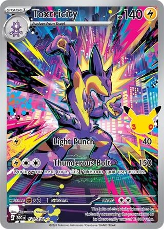 Image for Toxtricity (134/128) (Holofoil) (ME: 30th Celebration) (30C) - Pokemon