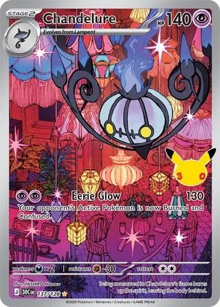 Image for Chandelure (137/128) (Holofoil) (ME: 30th Celebration) (30C) - Pokemon