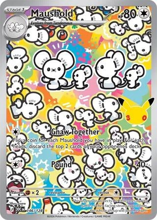 Image for Maushold (146/128) (Holofoil) (ME: 30th Celebration) (30C) - Pokemon
